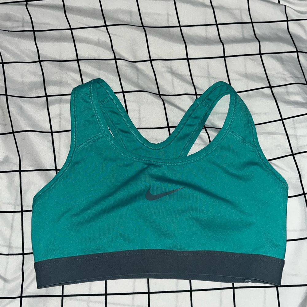 Nike Women's Teal and Gray Sports Bra